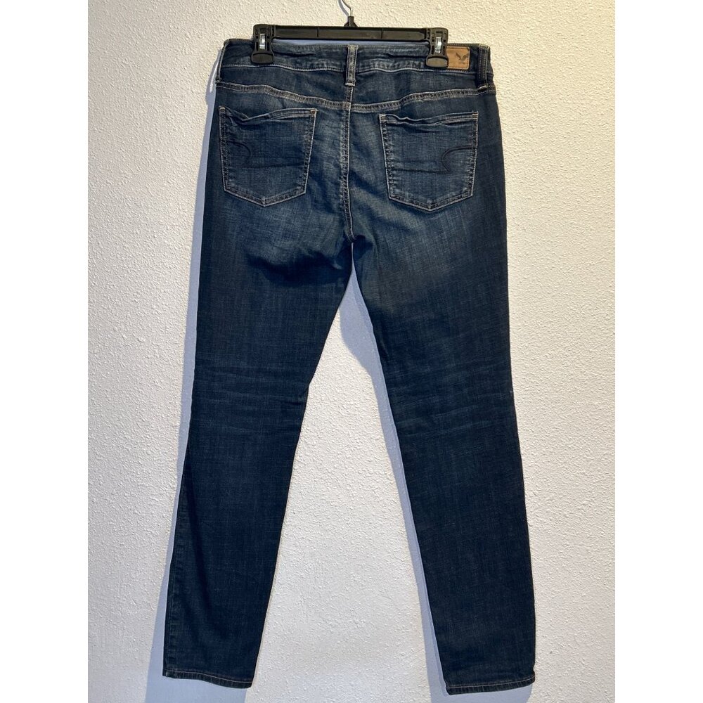 American Eagle Womens 10 Super Stretch Jegging Skinny Jeans Blue